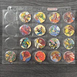 vintage X-Men Tazos and Pogs
